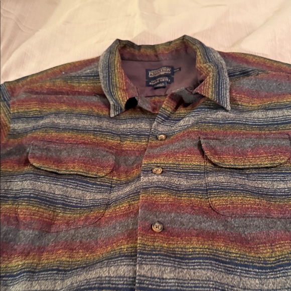 Pendleton Men's Striped Shirt Jacket in Earth Tones - Picture 3 of 9